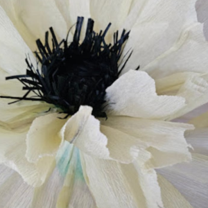 White Anemone Paper Flower (25cm)